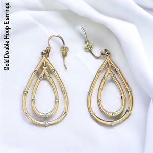 Gold Double Hoop Earrings
